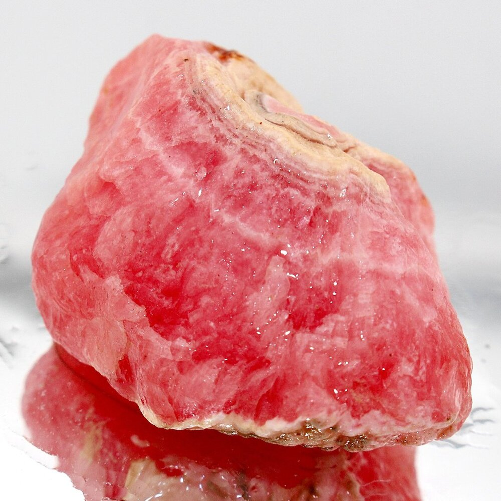 Pink Gem Banded Rhodochrosite Matrix Raw Rough Stone Crystal Natural Argentina
